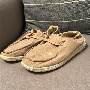 Hey Dude Rose Gold Glitter Women's Slip-Ons